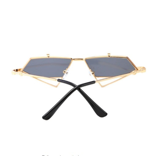 Tidal net red vibrating sunglasses retro female models ladies personality Korean version sunglasses elegant round face new glasses