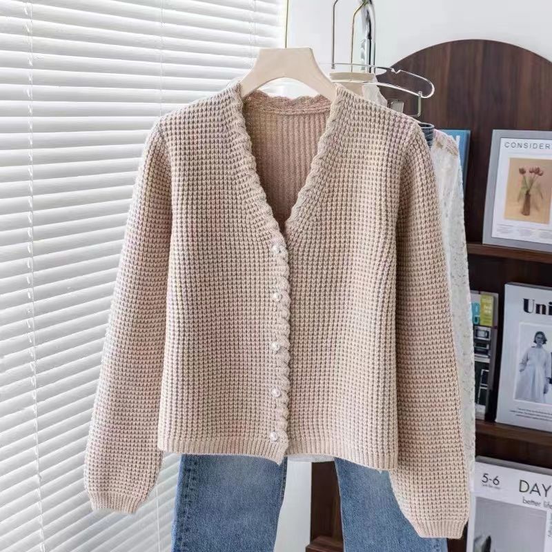 Women's V-neck Outerwear All-match Knitted Cardigan