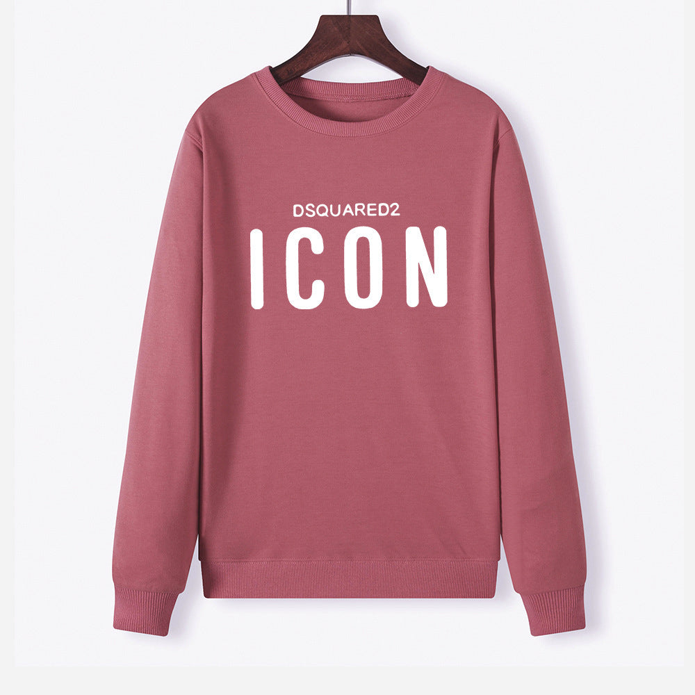 Printed loose long-sleeved sweatshirt