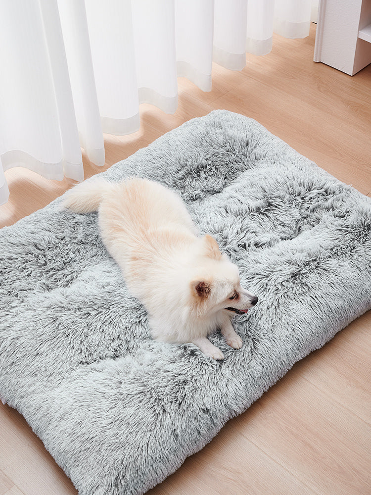 Dog Bed Mats Washable Large Dog Sofa Bed Portable Pet Kennel Long Plush House Sleep Protector Product Dog Bed