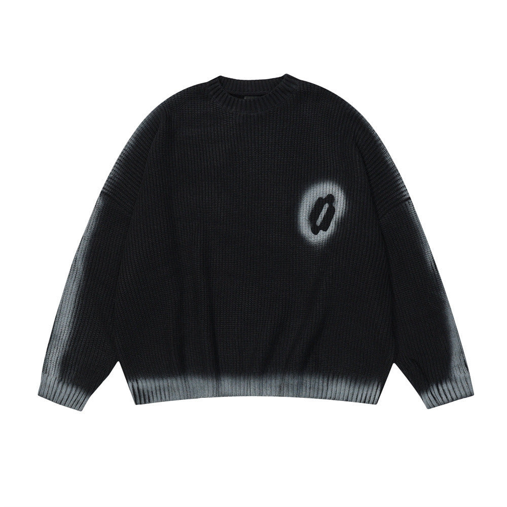 Personality Crewneck Sweater Oversize Slouchy Sweater For Men