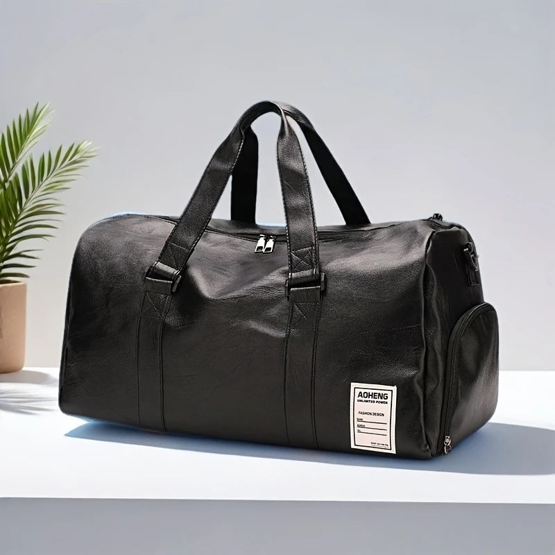 Sport Fitness Bag, Travel Bag, Black Stylish Business Travel Bag, Separate Shoe Depot, Zip Off, For Gym, Sport, Travel, Waterproof