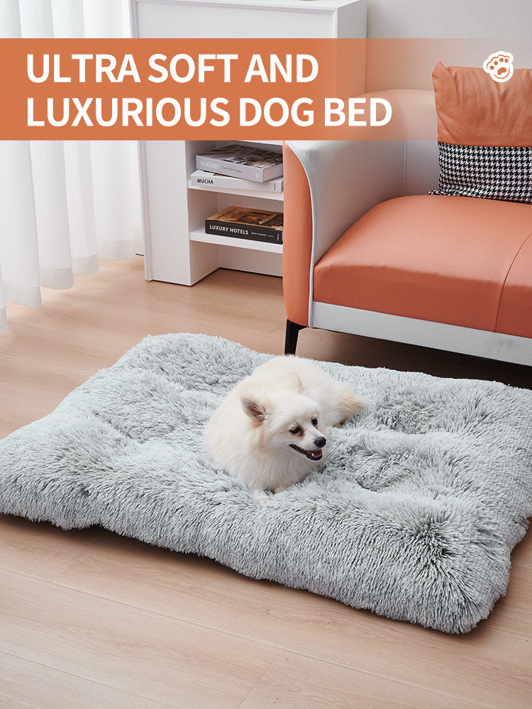 Dog Bed Mats Washable Large Dog Sofa Bed Portable Pet Kennel Long Plush House Sleep Protector Product Dog Bed