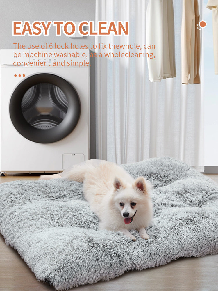 Dog Bed Mats Washable Large Dog Sofa Bed Portable Pet Kennel Long Plush House Sleep Protector Product Dog Bed