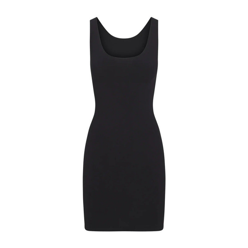 Hot Girl Tight Bottoming Seamless Classic Dress