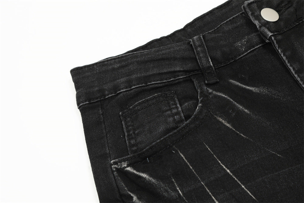 Vintage Fashion Ripped Jeans For Men