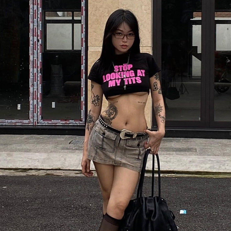 Casual Slim Fit All-match Letters Printed Minicoat