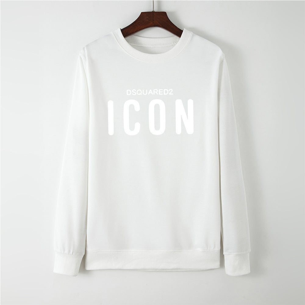 Printed loose long-sleeved sweatshirt