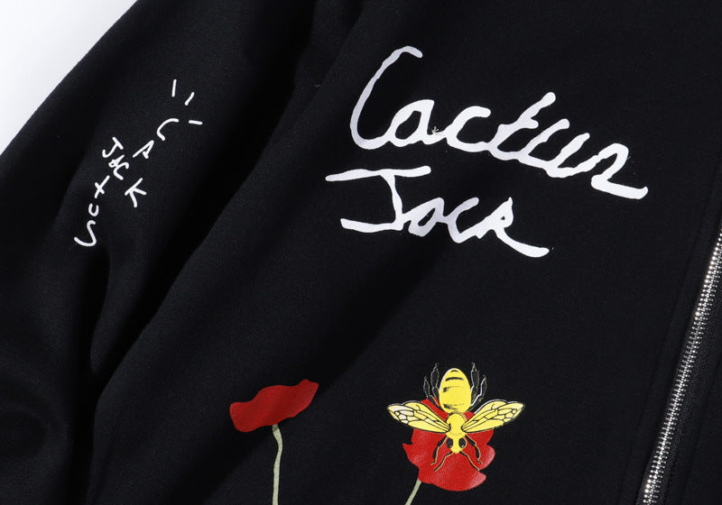 Hip-hop Three-dimensional Carousel Foam Printed Sweater