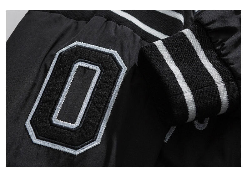 Retro Color Block Embroidery Baseball Uniform Jacket Men