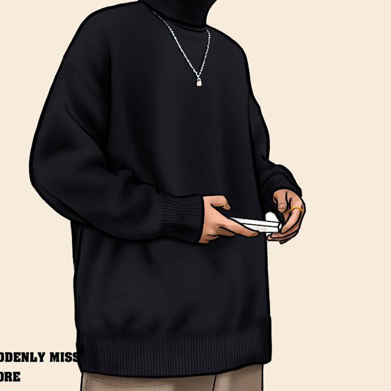 Fashion Simple Men's Thick Turtleneck Sweater