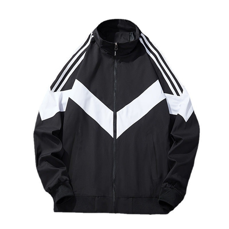 Colorblock Tooling Jacket Men's Casual Loose Jacket