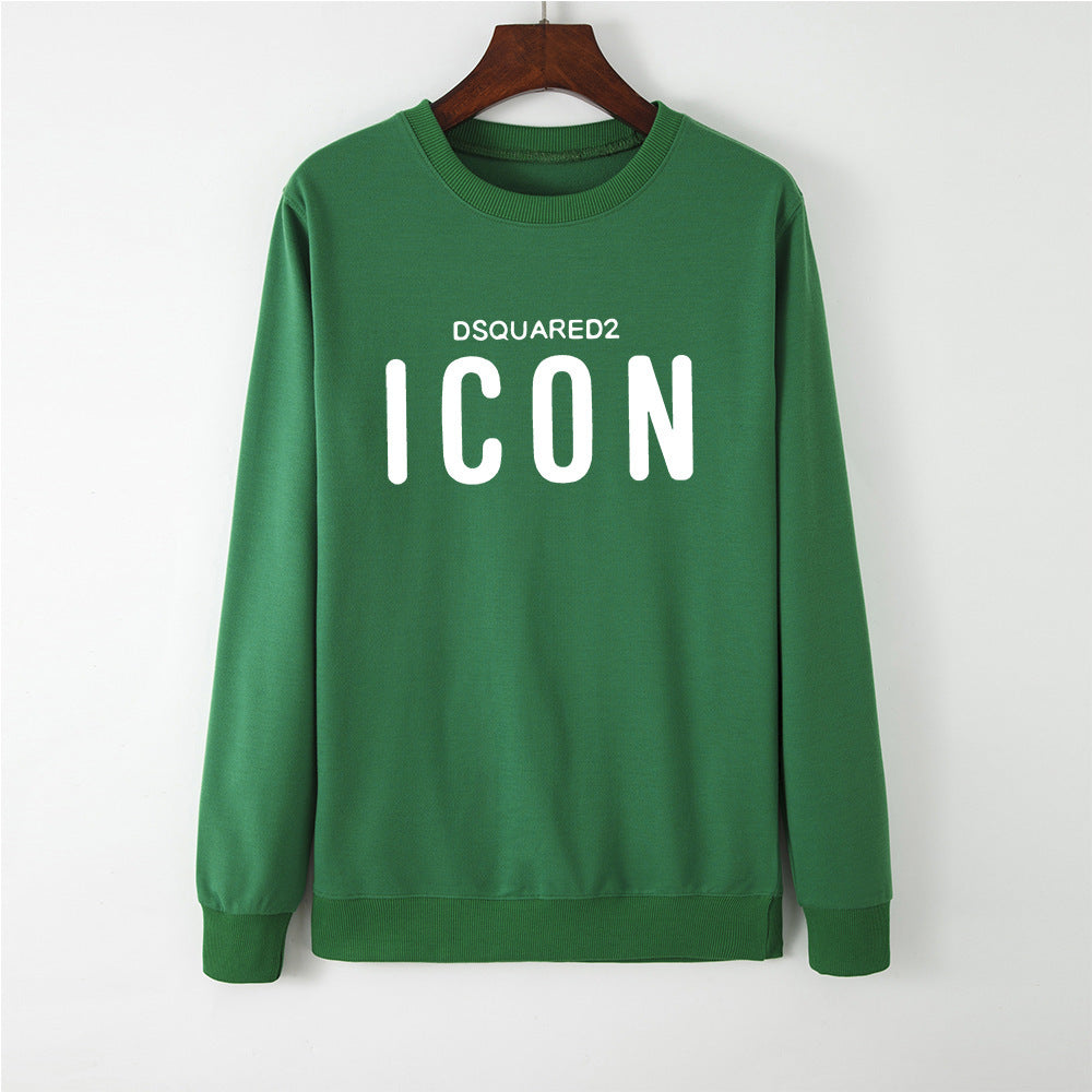 Printed loose long-sleeved sweatshirt