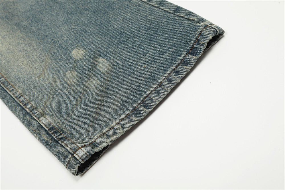 Fashion Personality Water Washed Hole Jeans For Men