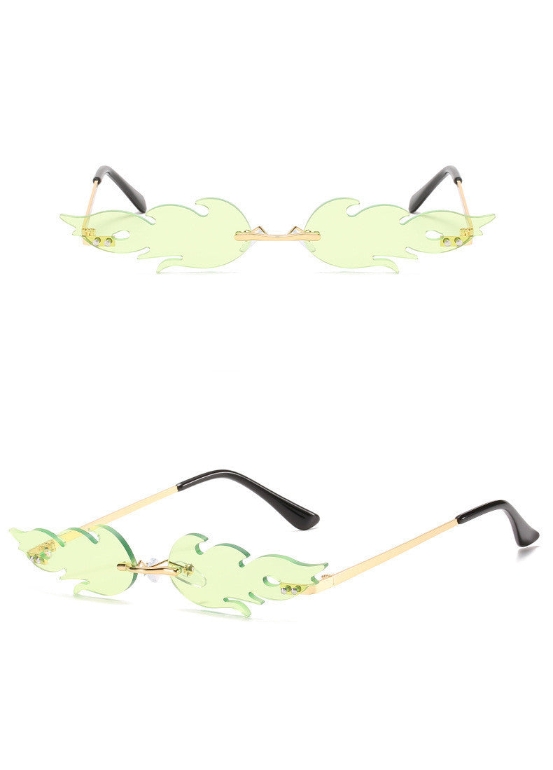 Rimless Street Shooting Sunglasses Personality Funny Odd-shaped Glasses