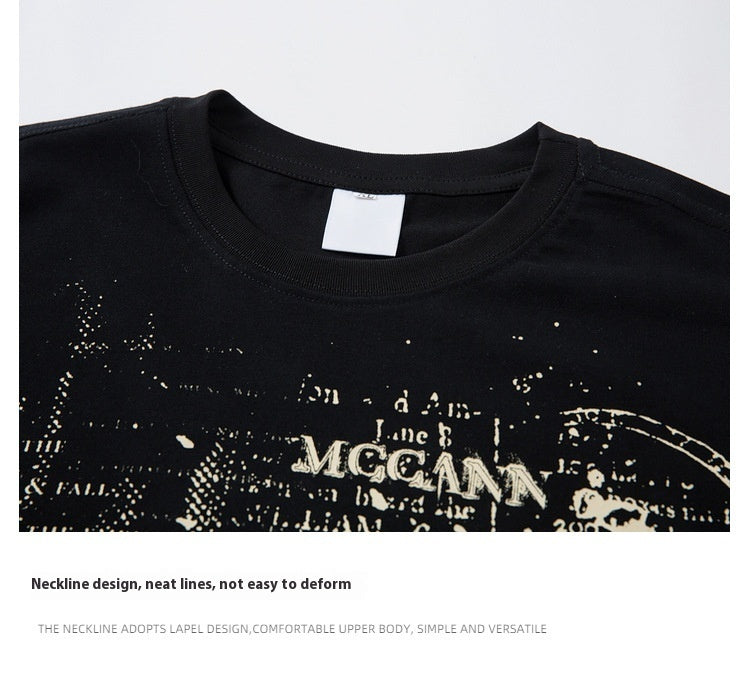 Men's And Women's Letter Printing Casual Couple's Tops