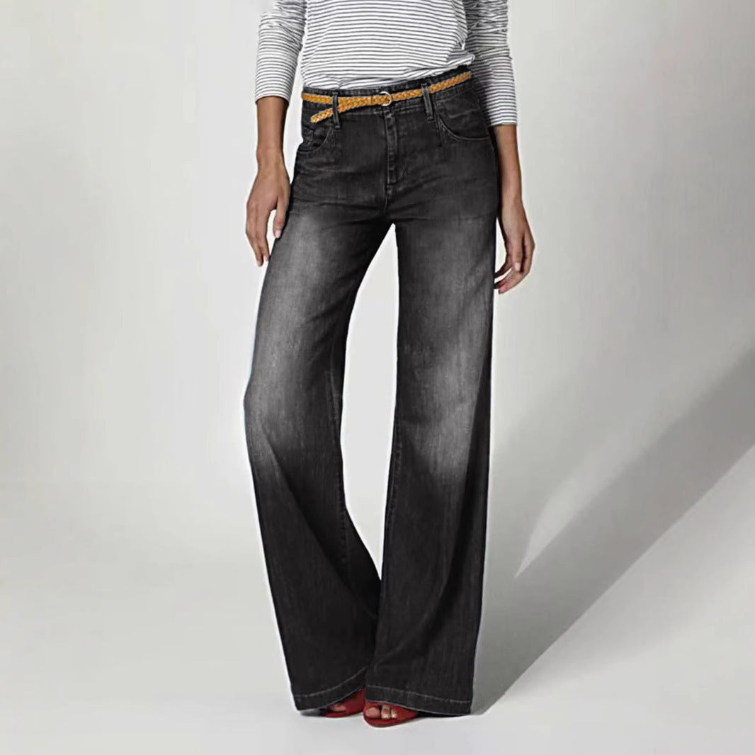 Women's New All-match Loose Straight Jeans