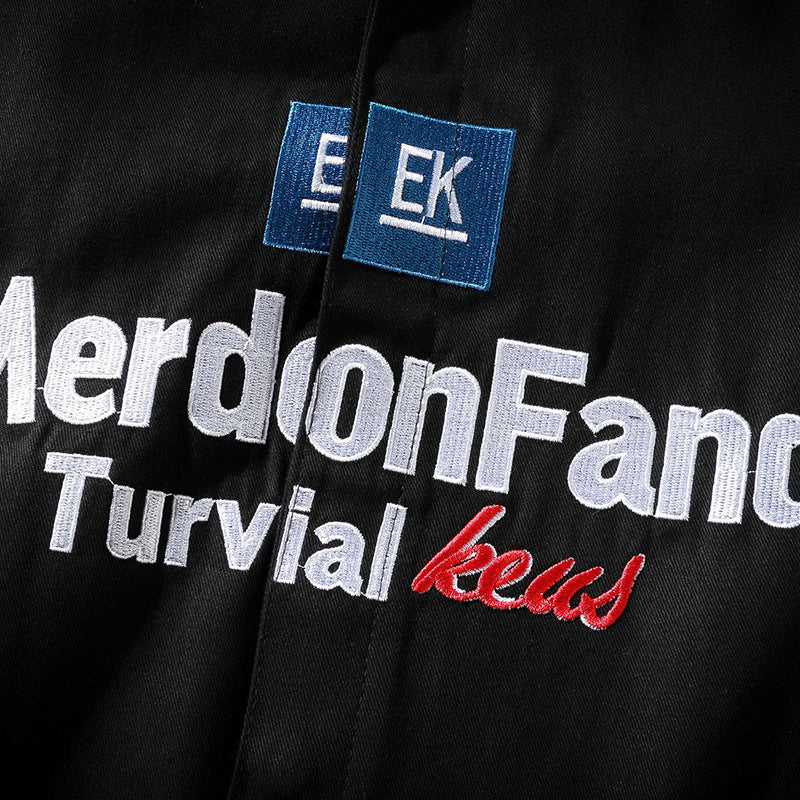 Men's embroidered stand collar jacket