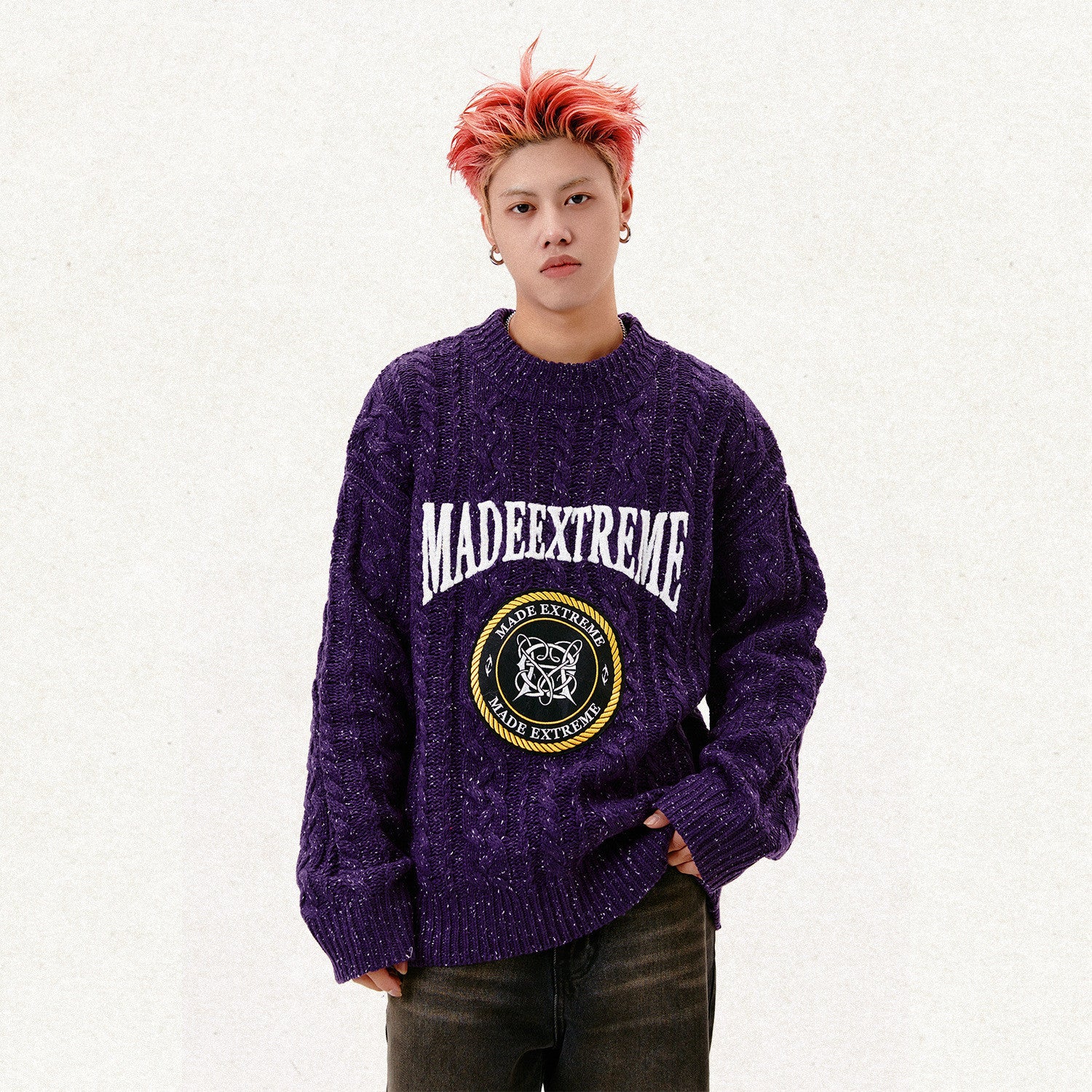 Vintage Thick Twisted Snowflake Sweater Sweater For Men