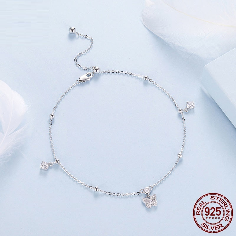 Adjustable Simple All-match Butterfly Anklet Ornament