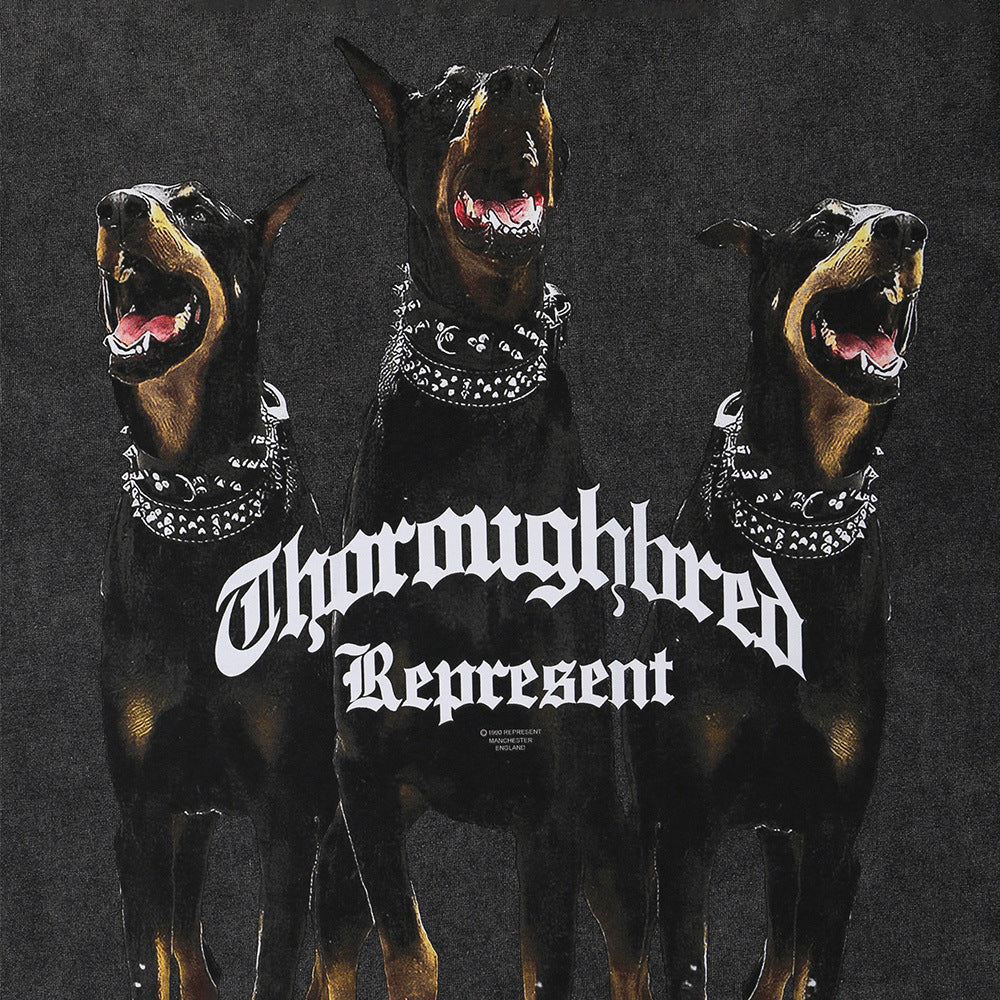 Printed Washed Distressed T-shirt For Men