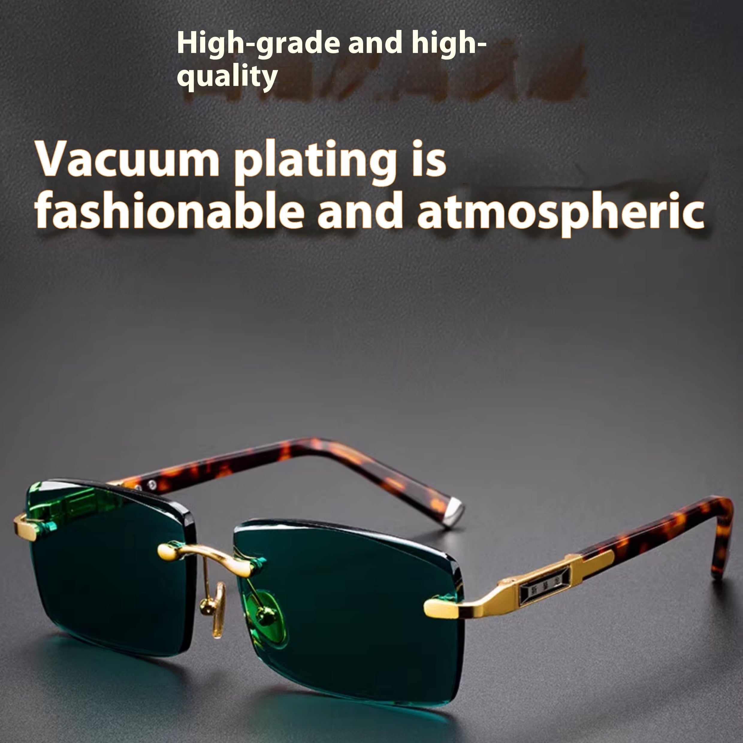 High End Wealth Attracting Dark Green Crystal Glasses