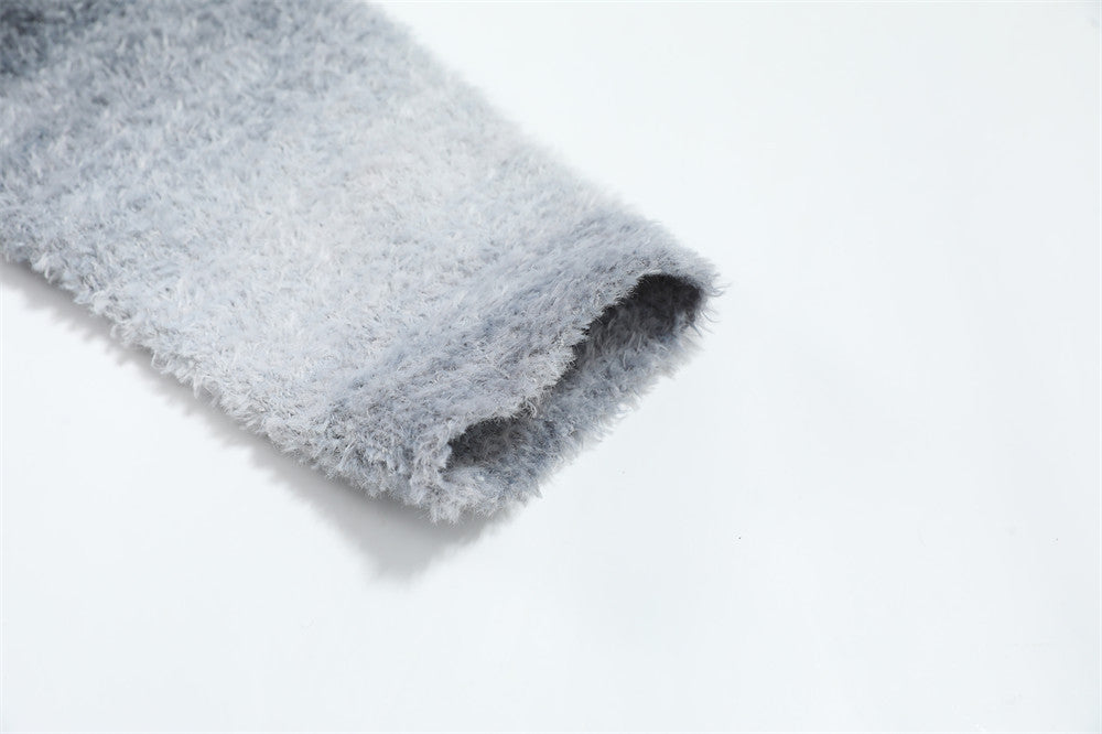 Gradient Stripes Hooded Sweater Men