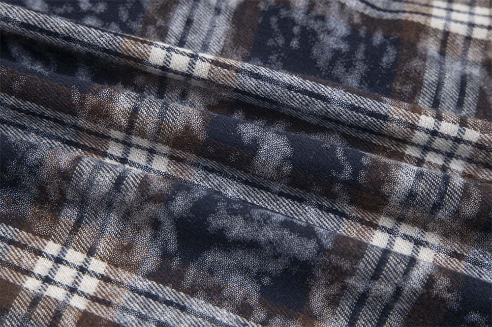 Fashion Personality Punk Loose Plaid Shirt Men