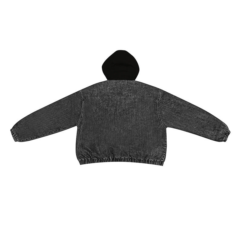 New Solid Color Three-dimensional Pocket Decorative Hooded Cotton-padded Coat