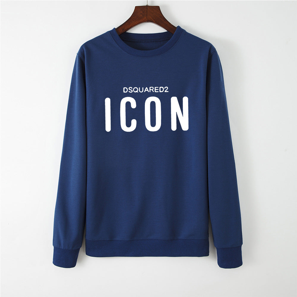 Printed loose long-sleeved sweatshirt