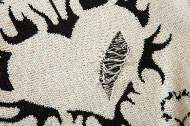 Heart Round Neck Sweater For Men