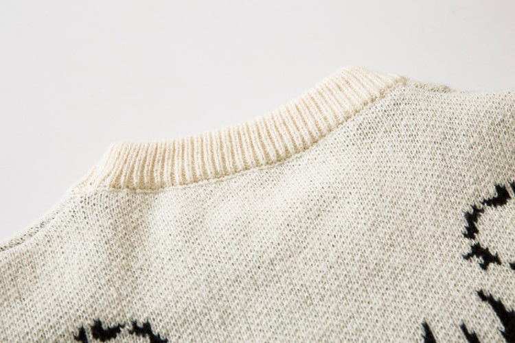 Heart Round Neck Sweater For Men