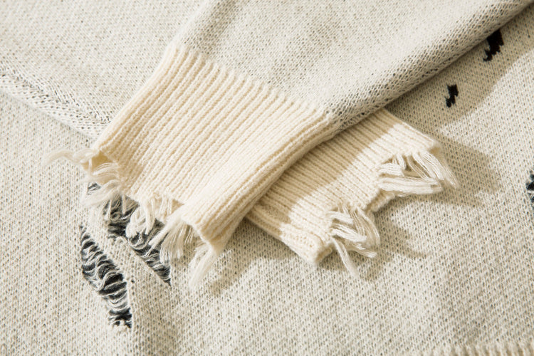 Heart Round Neck Sweater For Men