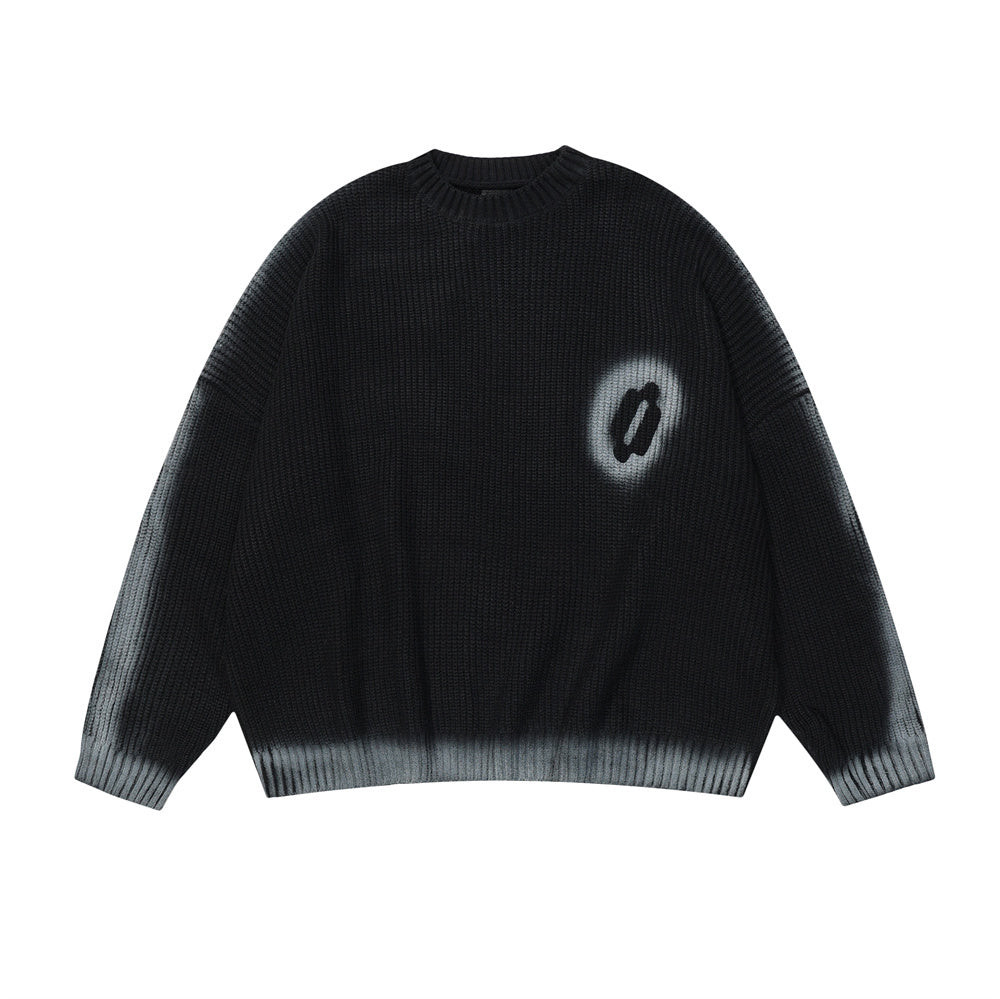 Personality Crewneck Sweater Oversize Slouchy Sweater For Men