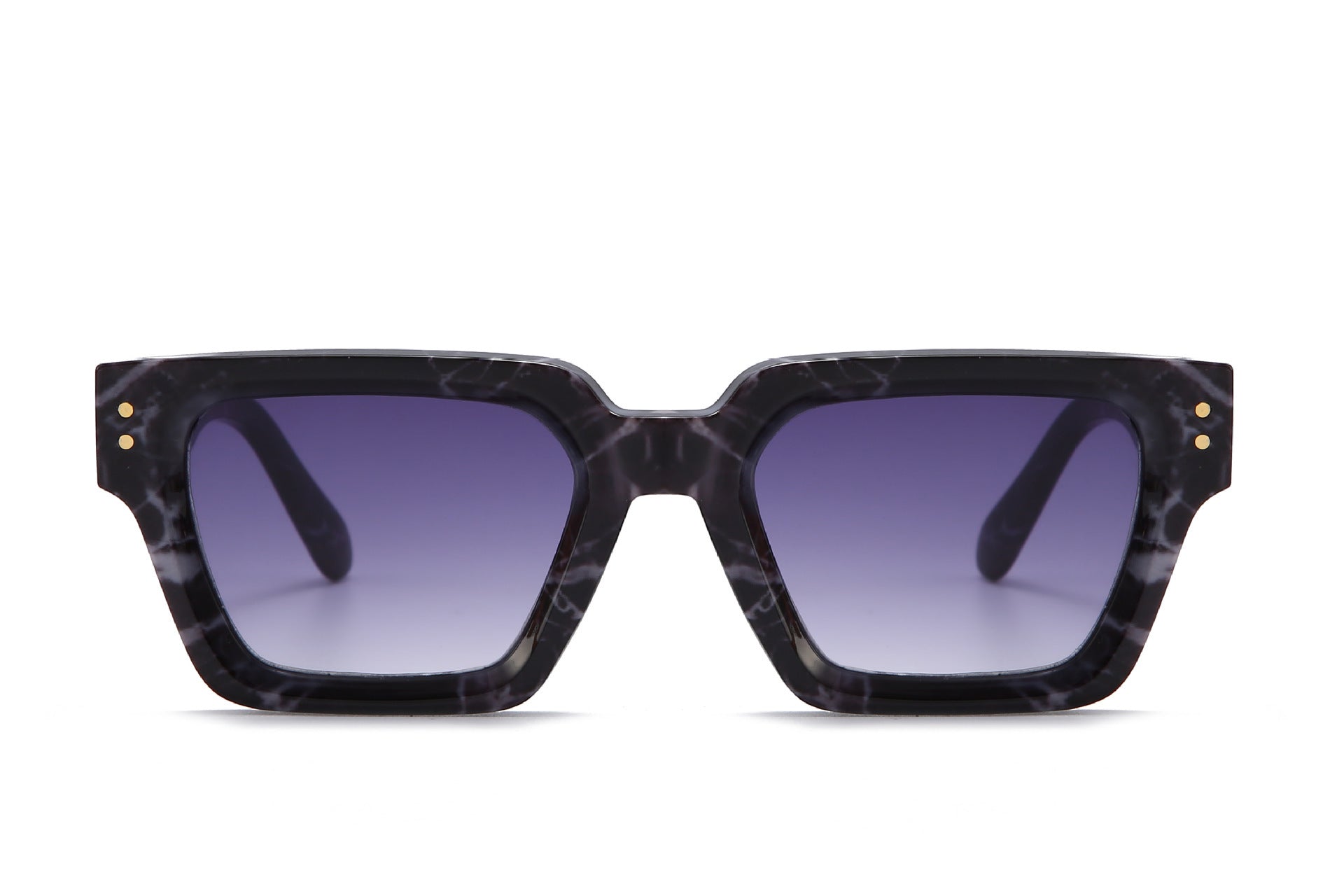 Black High-grade Plain Fashion Hong Kong Style UV-proof Sunglasses