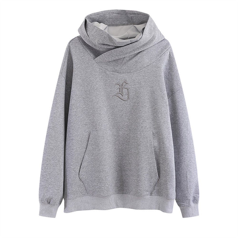 Solid Color Fashion Hooded Sweatshirt Men