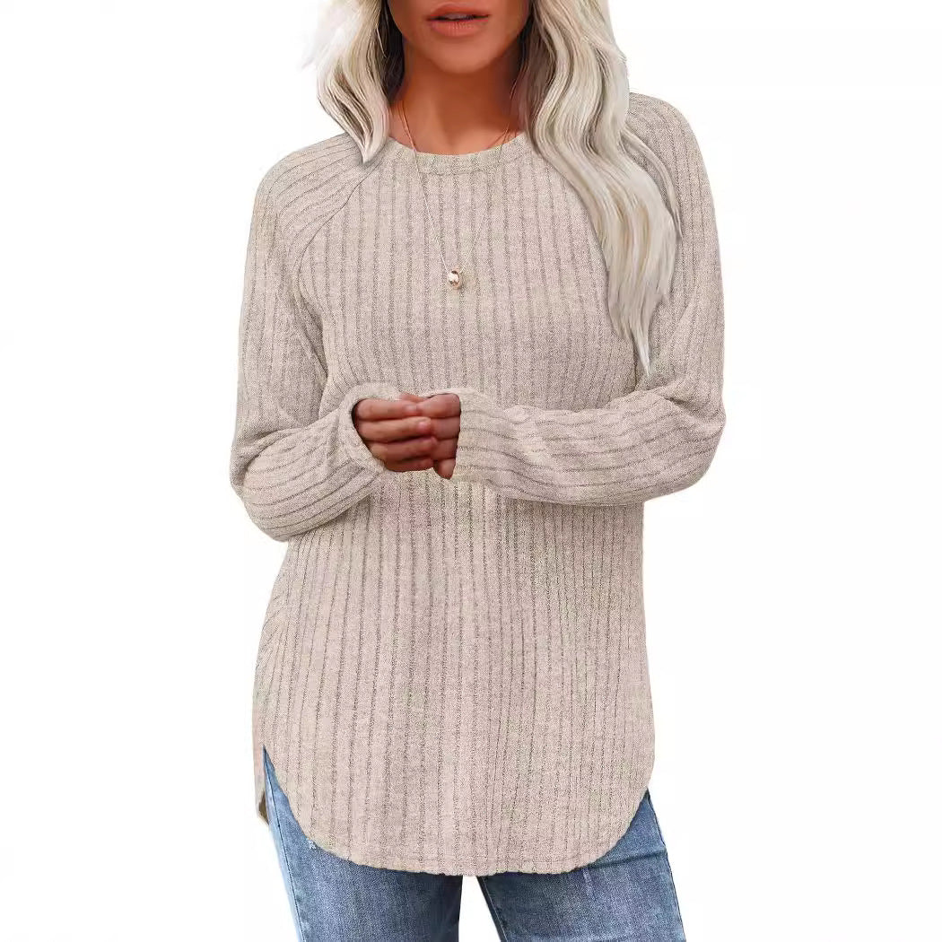 Autumn New Loose Crew Neck Top Women