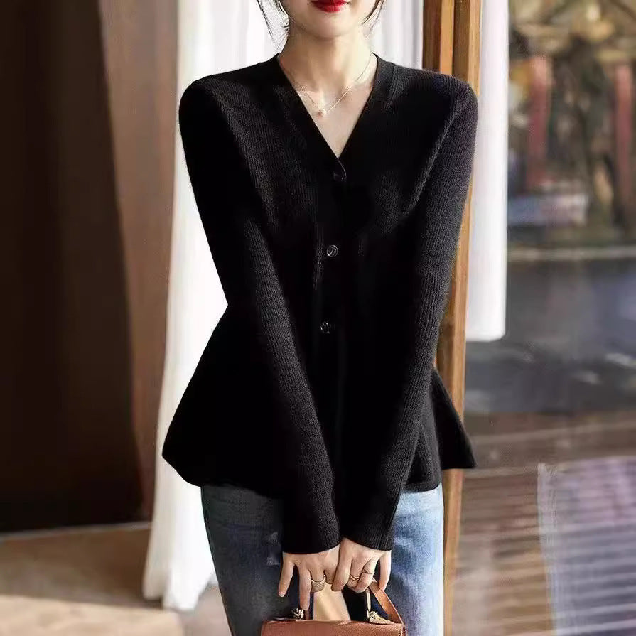 Design Fish Swing Tail Waist Slimming Sweater