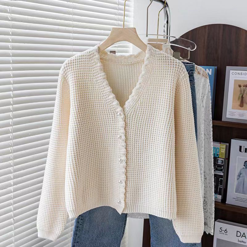 Women's V-neck Outerwear All-match Knitted Cardigan