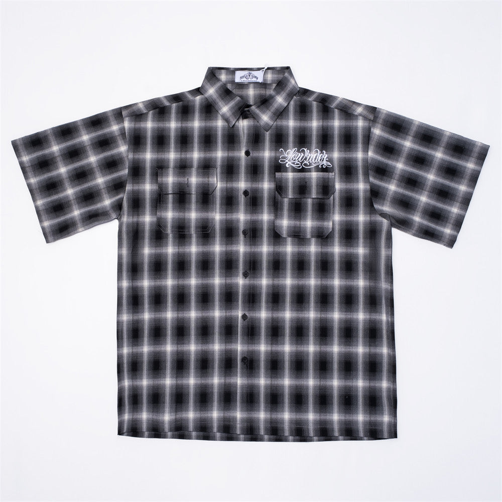 Short Sleeve Plaid Shirt Men