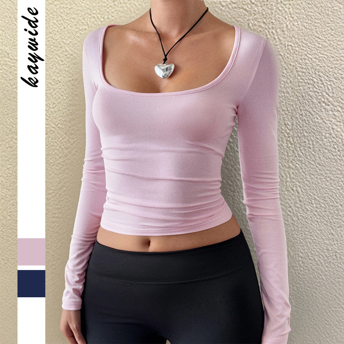 New Hot Girl Style Solid Color Long Sleeve Women