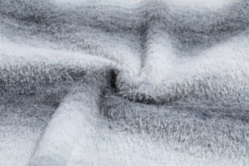 Gradient Stripes Hooded Sweater Men