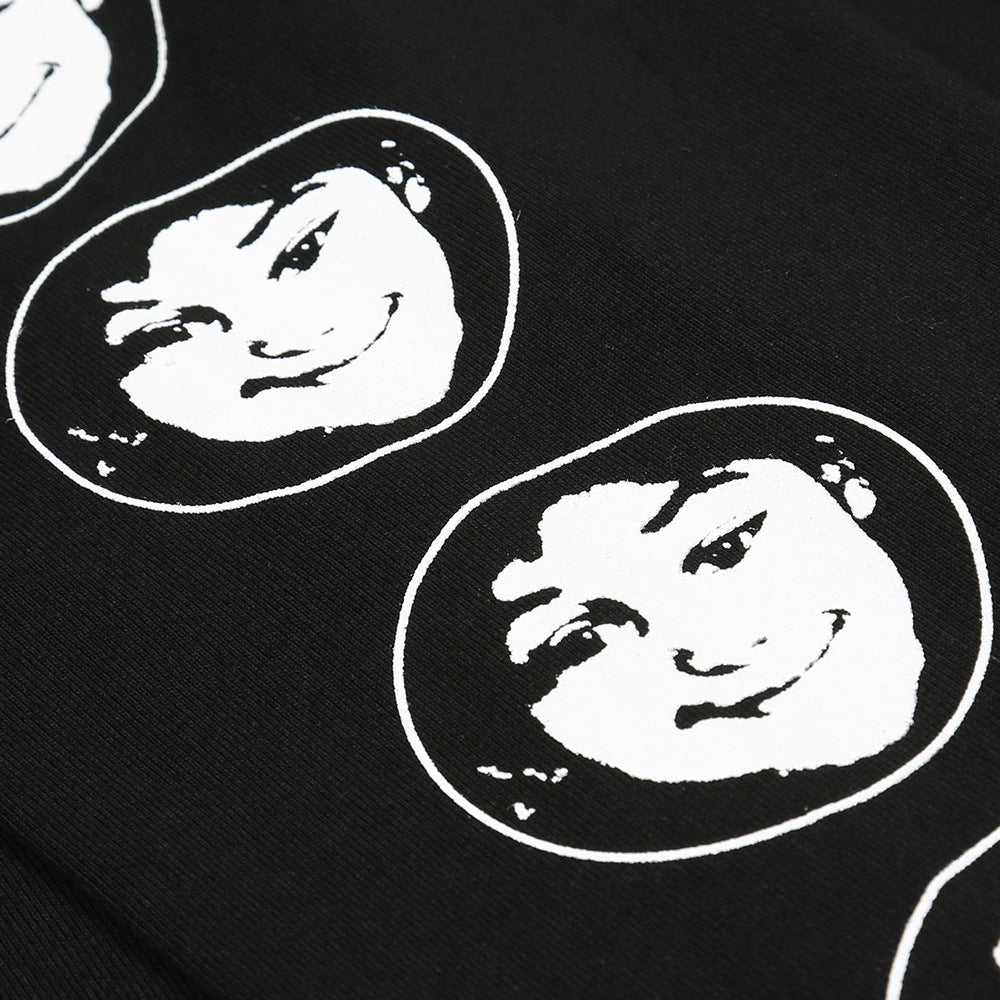 Alphabet Character Print Long Sleeve T-Shirt Men's Crew Neck