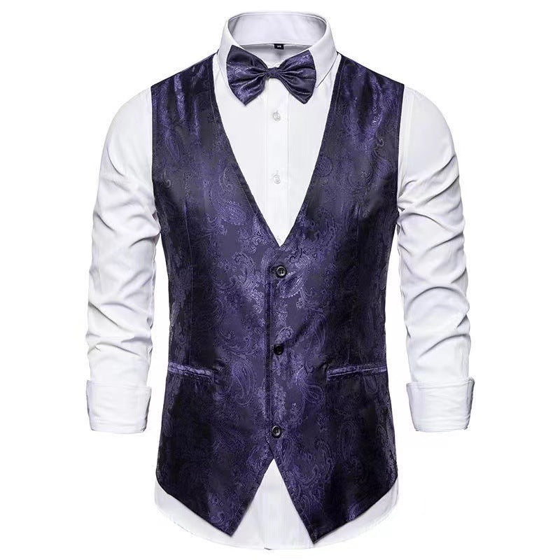 Men's Printed Sleeveless Vest Coat