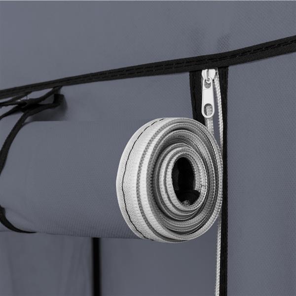 Non Woven Wardrobe 4 Layers 10 Grids 130 X 45 X 167cm - Gray