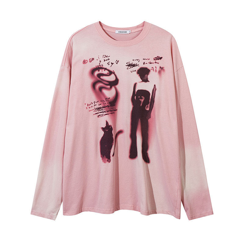 Trendy Loose Leisure All-matching Bottoming Top