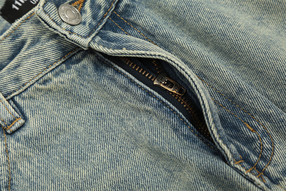 Fashion Light Color Washed Jeans Men