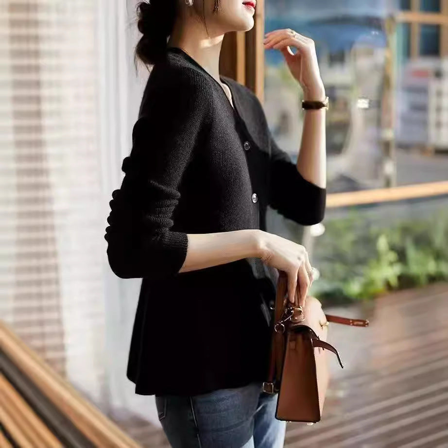 Design Fish Swing Tail Waist Slimming Sweater