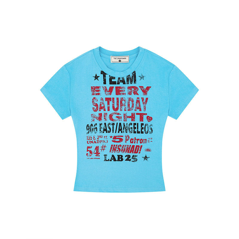 Casual Retro Women's Letter Print Short-sleeve