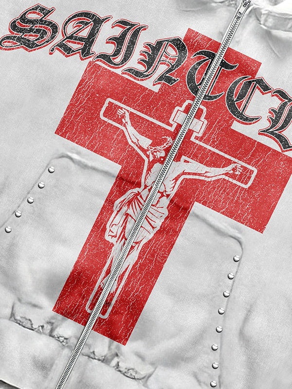 Fashion Casual Printed Polyester Sweater